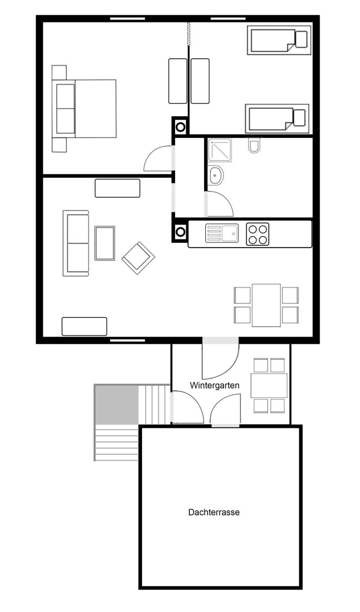 Wohnung Mit Wintergarten วิทท์มุนด์ ภายนอก รูปภาพ